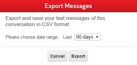 export messages on Verizon