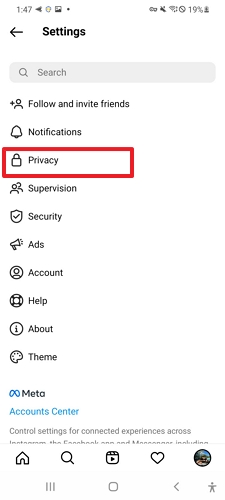 tap on privacy