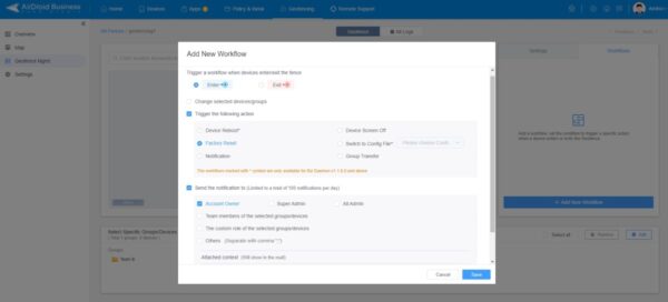 how to set up a geofence set-up-workflow
