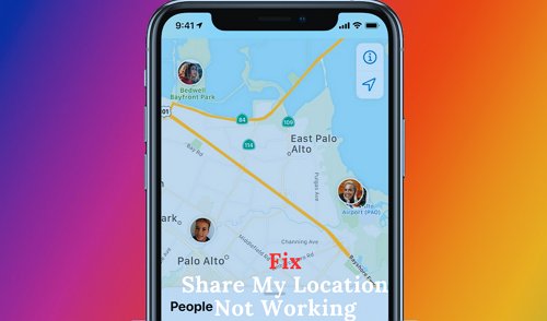 share my location not working