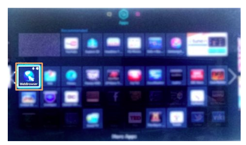 the older Samsung smart TV has a built-in browser