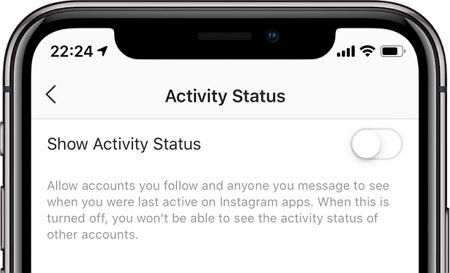 turn off activity status on Instagram