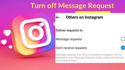 turn off message request on Instagram
