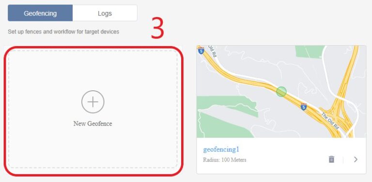 how to set up a geofence