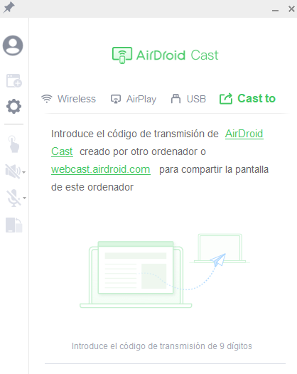AirDroid Cast Transmite a