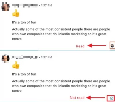 уведомления о прочтении в LinkedIn