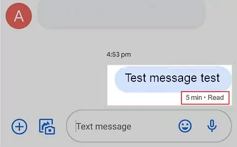 開封確認　Google Messages