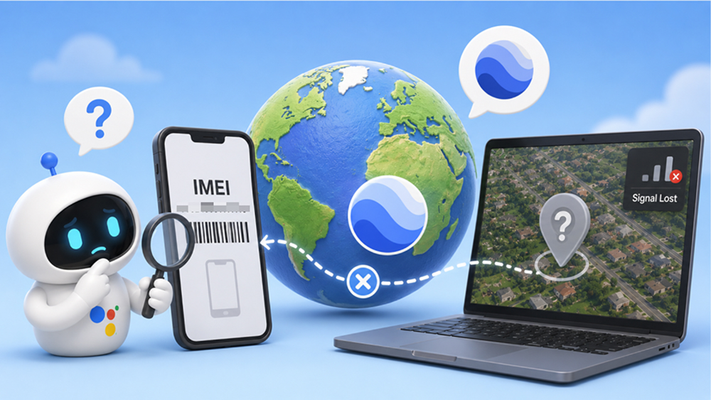 tracciare numero imei tramite google earth