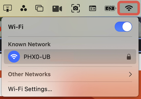 check WiFi connection for AirPlay