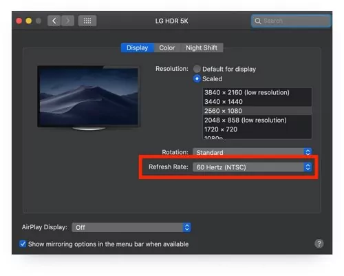 Open Displays and select a lower refresh rate