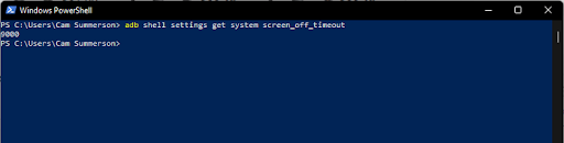 adjust screen time with adb