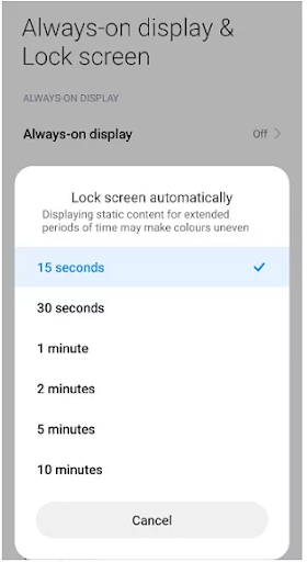 adjust screen time