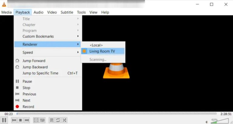 screen mirror VLC from PC to TV