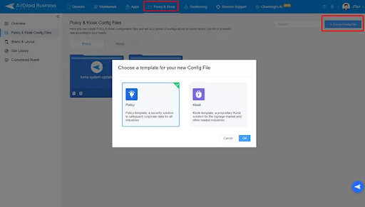 create MDM policy to manage screen timeout on Android
