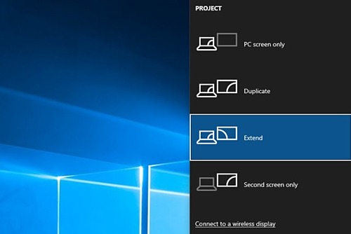 how to extend screen on Windows