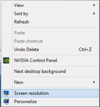 Resolución de pantalla en Windows 8