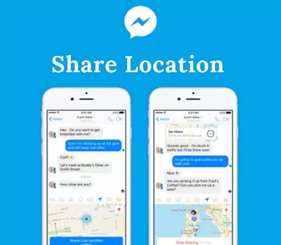 share location on Messenger