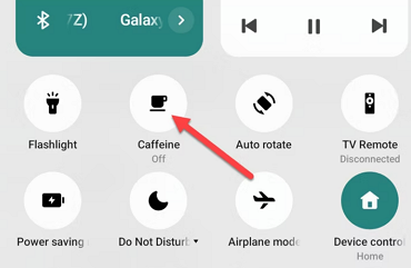 using caffeine to disable screen timeout