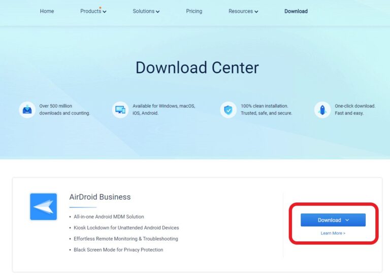 Go-to-AirDroid-Business-Download-Center