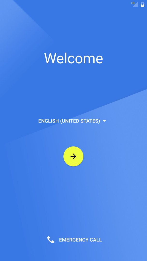 Factory reset and go the welcome page