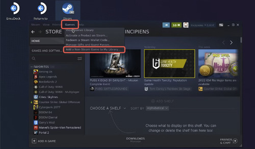 add Discord to Library in Steam Deck