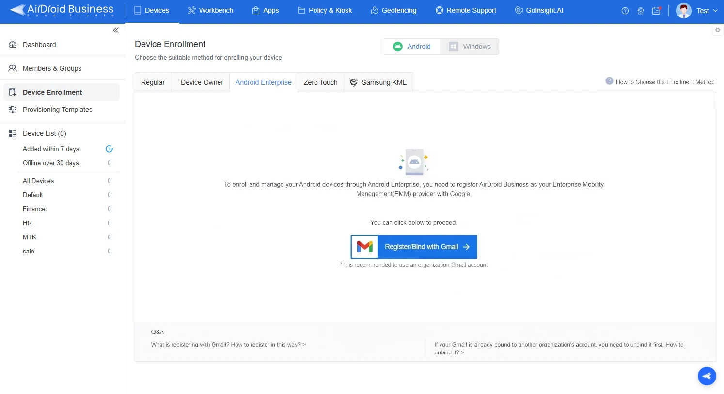 android enterprise enrollment 2026