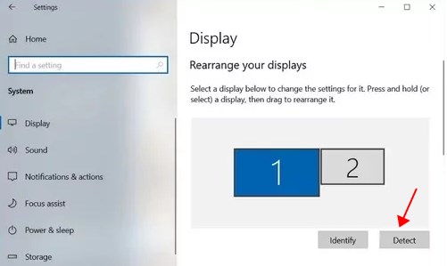detect Windows display