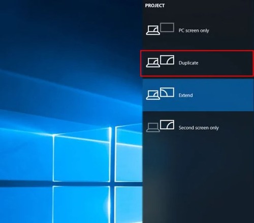 duplicate Windows screen via keyboard shortcut