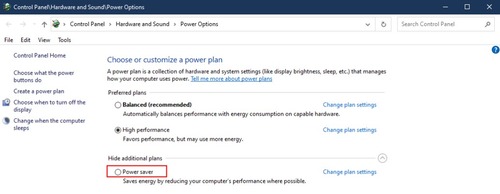 Power Saver on Windows