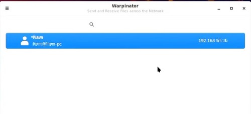 select device in Warprinator
