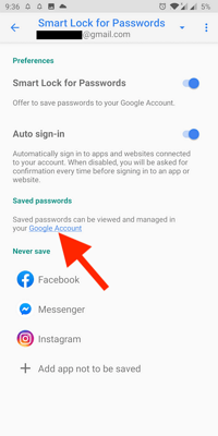 stop auto sign in in google