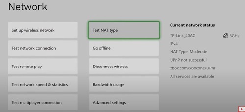 check NAT Type on Xbox