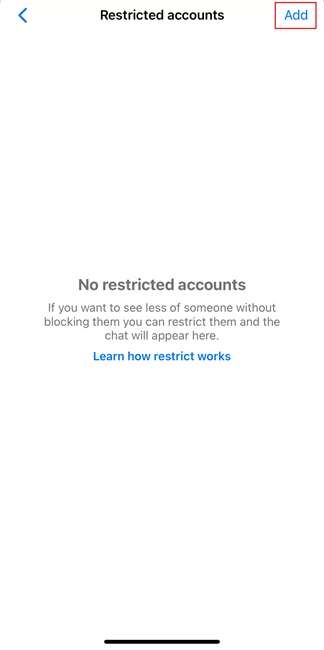 Add restricted accounts