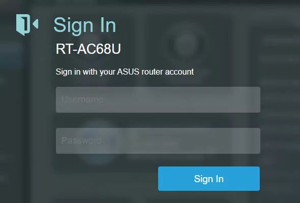 AUSU router web GUI