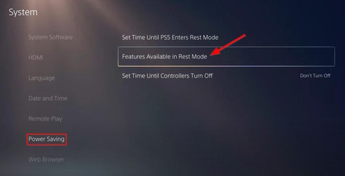 Features Available in Rest Mode on PS4