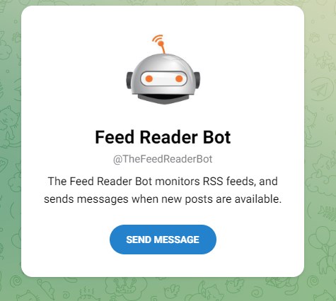 Feed Reader Bot for Telegram