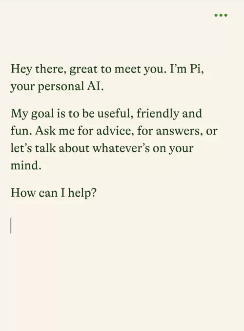 Inflection Pi Ai friend chatbot