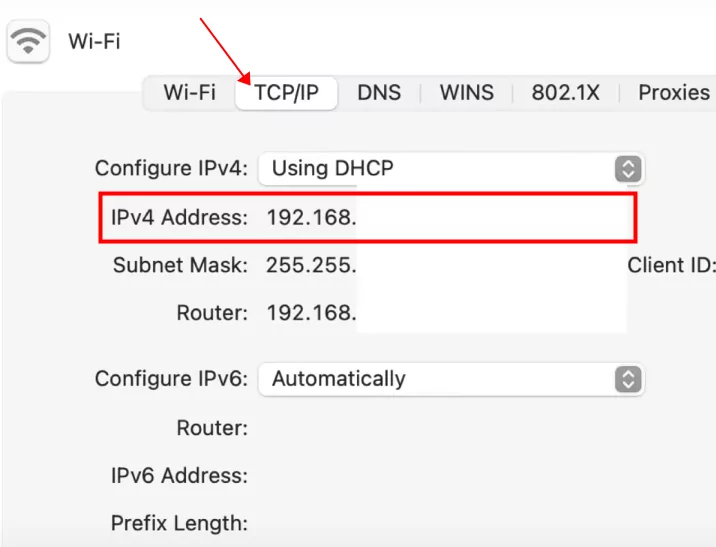 Mac find IP address