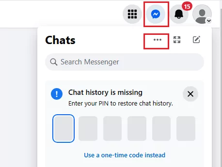 Messenger settings on Web