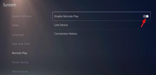 Enable Remote Play on PS console