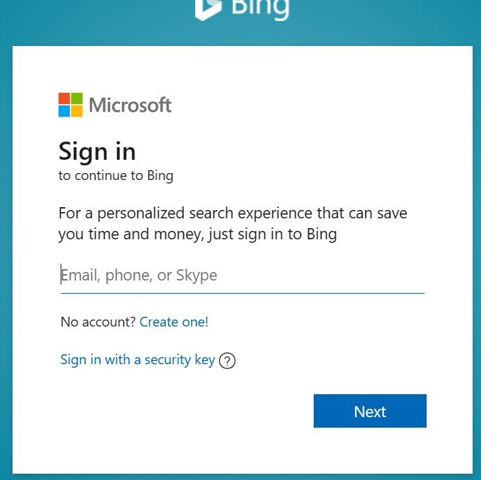 sign in to your account on edge