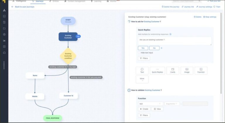 Yellow.ai 会話型チャットボットt