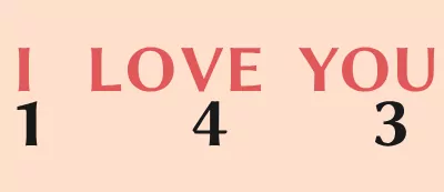143 means I love you