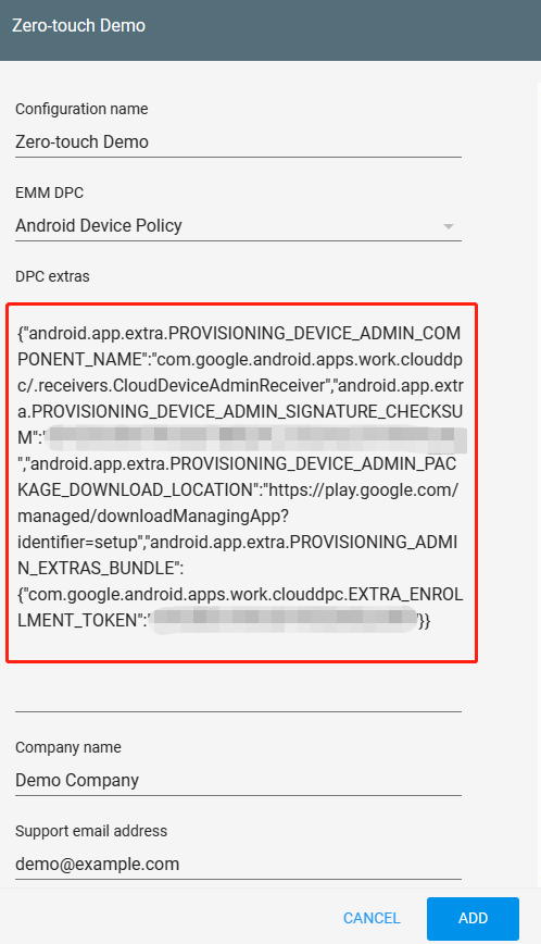 5 paste the configuration token