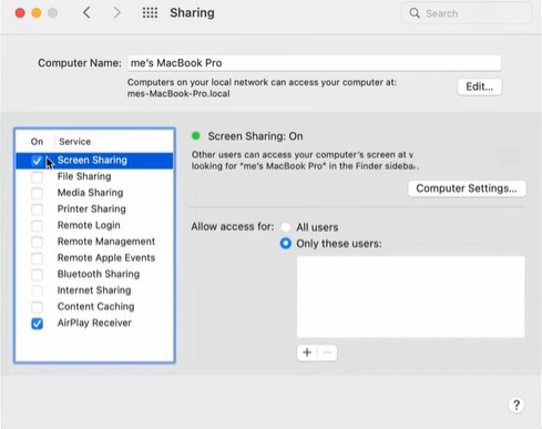 how to screen share mac air to tv