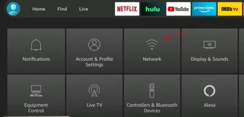 network settings on Firestick TV