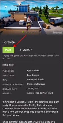 play Fortnite on GeForce Now