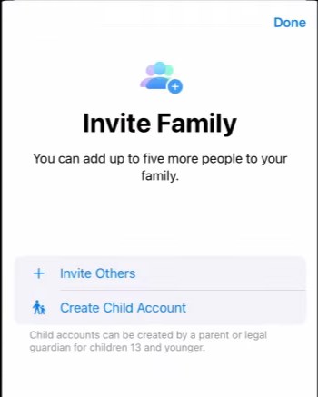 connect Apple ID with family