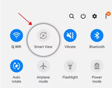 Smart View from Android to TV