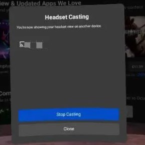 stop casting Oculus Quest 2